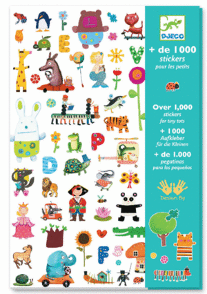 multicolor DJECO Bebés de animales Pegatinas Globos UNISEX-INFANTIL 39084 