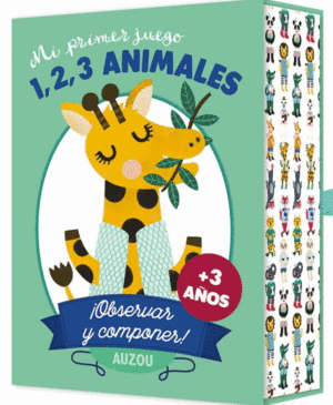 1,2,3 ANIMALES - JUEGO DE CARTAS. AUZOU